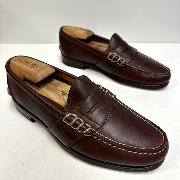 NEW HEELS Rancourt & Co. x Polo Ralph Lauren Edric Penny Loafer Made in USA 8.5 - Picture 5 of 13
